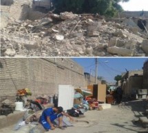 تخریب منازل مسکونی احوازیها در حضور نیروهای امنیتی ایران