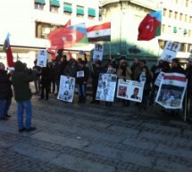 عکس هایی از تجمع فعالان عرب احواز و تورک آزربایجان در شهر یوتبوری