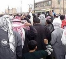 تجمع اعتراضی مردم فلاحیه علیه اعدام چهار جوان عرب این شهر