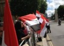 اعتراض به قلع وقمع فعالان سیاسی عرب وتورک درتظاهرات لندن