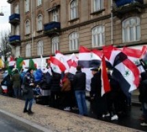 تظاهرات احوازی ها رو به روی سفارت ایران در دانمارک