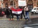 تجمع اعتراضی احوازیها در مقابل محل نشست هیئت ایرانی در لندن