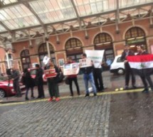 الجالية الأحوازية تقيم وقفة احتجاجية ضد القمة البريطانية-الإيرانية في لندن