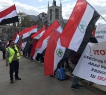 مظاهرة أحوازية في لندن بمناسبة ذكرى الإحتلال الايراني للأحواز وانتفاضة 15 نيسان