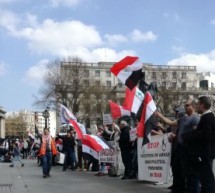 مظاهرة في لندن بمناسبة ذكرى الإحتلال الايراني للأحواز وانتفاضة 15 نيسان